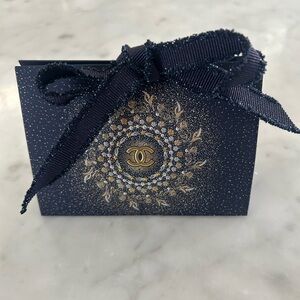 Chanel Midnight Blue and Gold Gift Bag (2025 Christmas version)